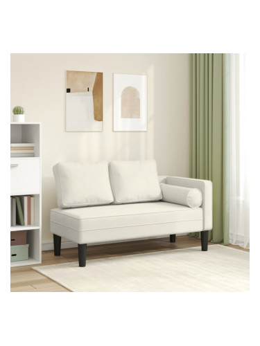 Sonata H Кушетка с възглавници, кремава, кадифе