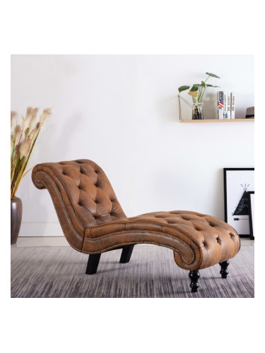 Sonata H Кушетка, кафява, изкуствен велур