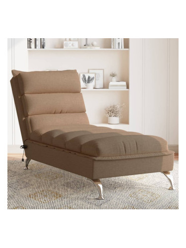 Sonata H Масажна кушетка с възглавници, кафява, текстил