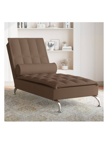 Sonata H Масажна кушетка с болстер, кафява, текстил