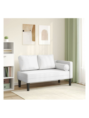 Sonata H Кушетка с възглавници, бяла, изкуствена кожа