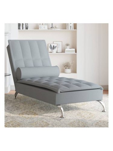 Sonata H Масажна кушетка с болстер, светлосива, текстил