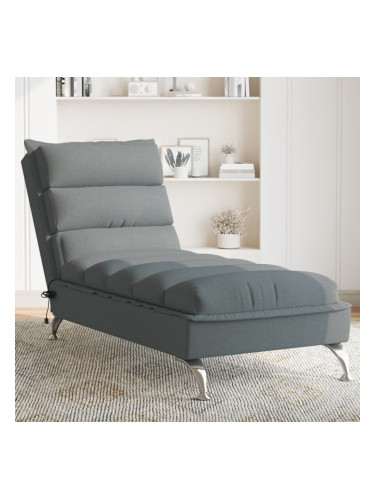 Sonata H Масажна кушетка с възглавници, тъмносива, текстил