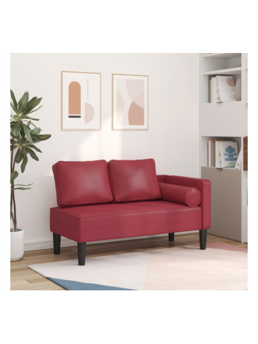 Sonata H Кушетка с възглавници, виненочервен, изкуствена кожа