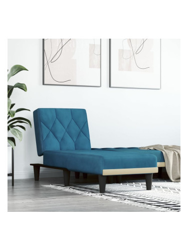 Sonata H Кушетка, синя, кадифе