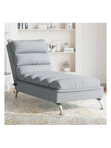 Sonata H Масажна кушетка с възглавници, светлосива, текстил