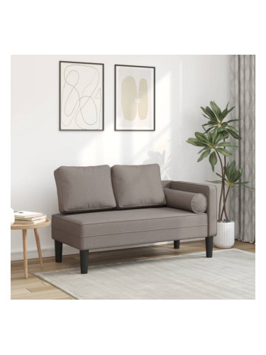 Sonata H Кушетка с възглавници, таупе, текстил