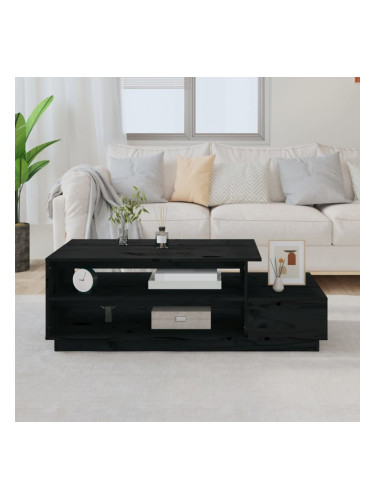 Sonata H Кафе маса, черна, 120x50x40,5 см, борово дърво масив