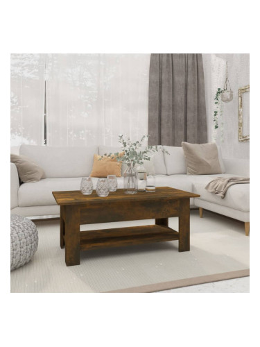 Sonata H Кафе маса, опушен дъб, 102x55x42 см, инженерно дърво