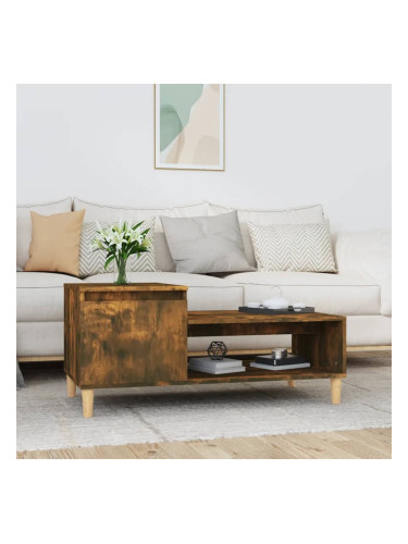 Sonata H Кафе маса, опушен дъб, 100x50x45 см, инженерно дърво