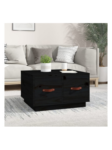 Sonata H Кафе маса, черна, 60x53x35 см, борово дърво масив