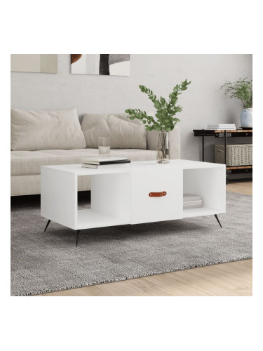 Sonata H Маса за кафе, бяла, 102x50x40 см, инженерно дърво