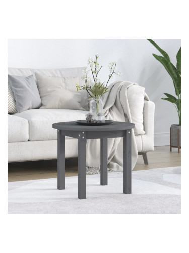 Sonata H Кафе маса, сива, Ø 55x45 см, борово дърво масив