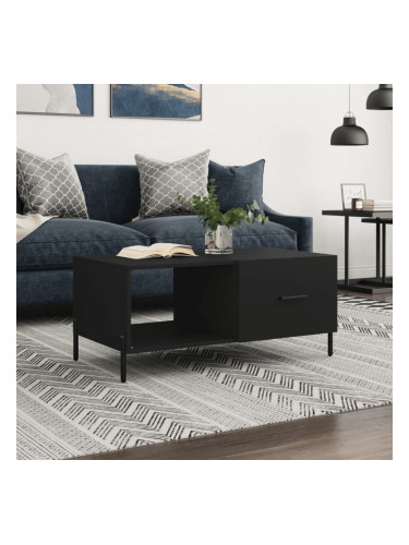 Sonata H Маса за кафе, черна, 90x50x40 см, инженерно дърво