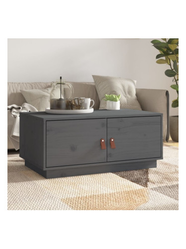 Sonata H Кафе маса, сивa, 80x50x35 см, борово дърво масив