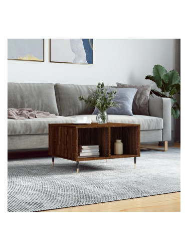 Sonata H Кафе маса, кафяв дъб, 60x50x36,5 см, инженерно дърво