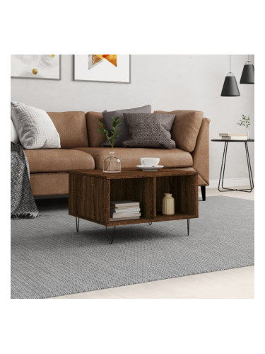 Sonata H Кафе маса, кафяв дъб, 60x50x36,5 см, инженерно дърво