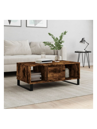 Sonata H Кафе маса, опушен дъб, 90x50x36,5 см, инженерно дърво