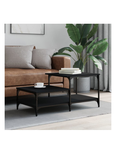 Sonata H Маса за кафе, черна, 100x50,5x45 см, инженерно дърво