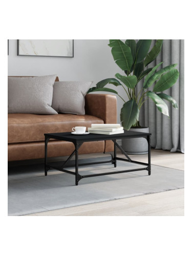 Sonata H Кафе маса, черна, 75x50x35 см, инженерно дърво