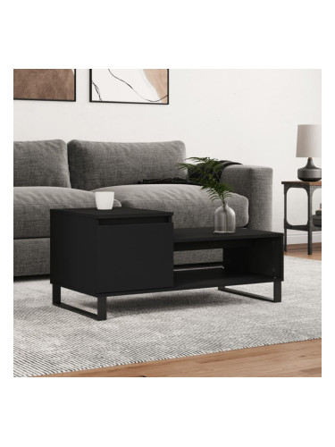 Sonata H Маса за кафе, черна, 100x50x45 см, инженерно дърво