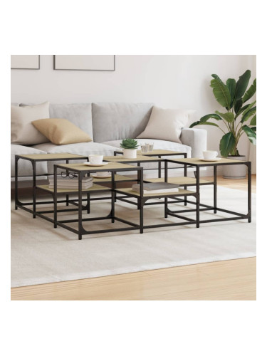 Sonata H Кафе маса, дъб сонома, 121x121x40 см, инженерно дърво