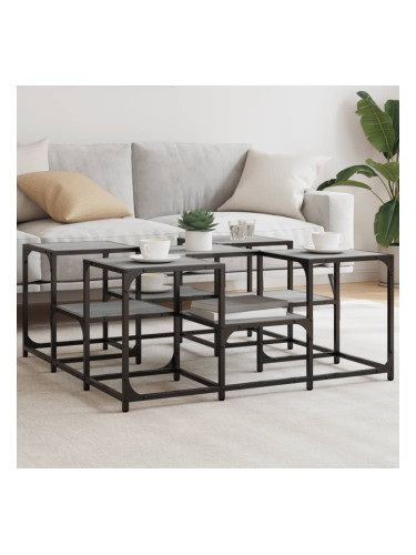 Sonata H Кафе маса, сив сонома, 91x91x40 см, инженерно дърво