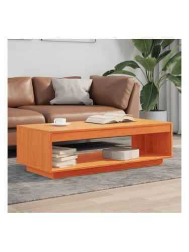 Sonata H Маса за кафе, восъчнокафява, 110x50x33,5 см, борово дърво масив