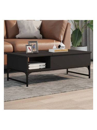 Sonata H Кафе маса, черно, 100x50x35 см, инженерно дърво и метал