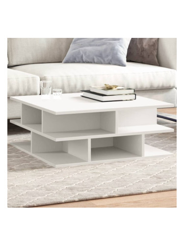 Sonata H Кафе маса, бяла, 70x70x29 см, инженерно дърво