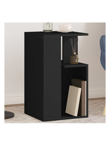 Sonata H Странична маса, черна, 35x35x60 см, инженерно дърво
