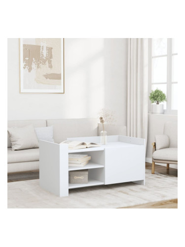 Sonata H Кафе маса, бяла, 100x50x50 см, инженерно дърво