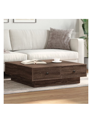 Sonata H Кафе маса, кафяв дъб, 90x90x28 см, инженерно дърво