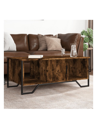 Sonata H Кафе маса, опушен дъб, 100x51x40 см, инженерно дърво