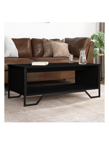 Sonata H Кафе маса, черна, 100x51x40 см, инженерно дърво