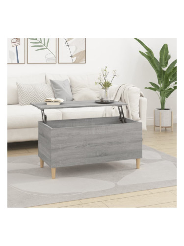 Sonata H Кафе маса, сив сонома, 90x44,5x45 см, инженерно дърво