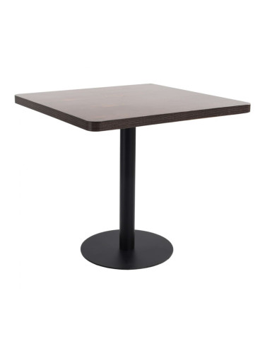 Sonata H Бистро маса, тъмнокафява, 80x80 см, МДФ