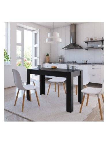 Sonata H Трапезна маса, черна, 120x60x76 см, инженерно дърво