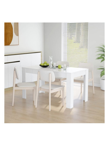 Sonata H Трапезна маса, бяла, 140x74,5x76 см, инженерно дърво