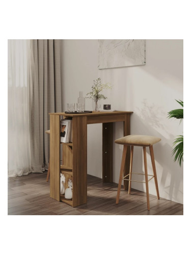 Sonata H Бар маса с рафт, кафяв дъб, 102x50x103,5 см, инженерно дърво