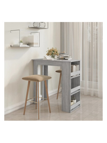 Sonata H Бар маса с рафтове сив сонома 102x50x103,5 см инженерно дърво