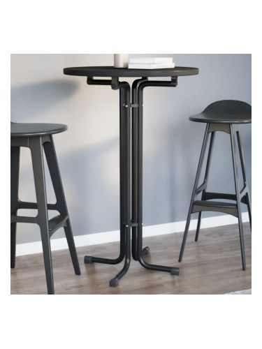 Sonata H Трапезна маса, черна, Ø70x110 см, инженерно дърво и стомана