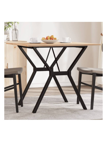 Sonata H Трапезна маса Y-образна рамка 80x80x75 см бор масив и чугун