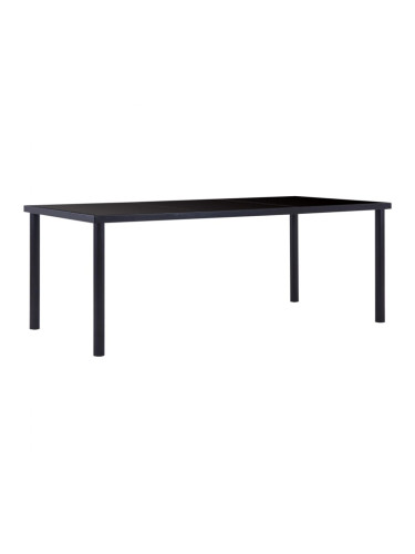 Sonata H Трапезна маса, черна, 200x100x75 см, закалено стъкло