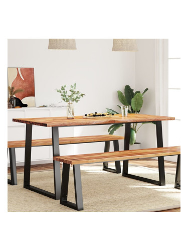 Sonata H Трапезна маса с жив ръб 160x80x75 см масивна акация