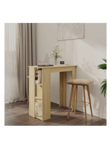 Sonata H Бар маса с рафт, сонома дъб, 102x50x103,5 см, инженерно дърво