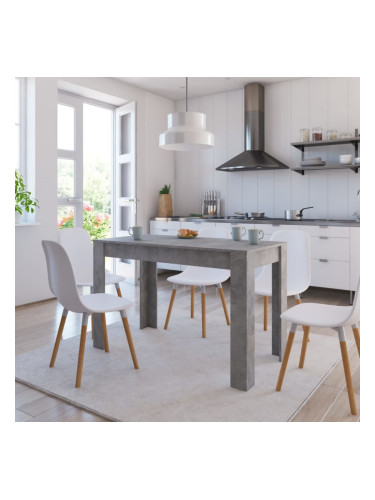 Sonata H Трапезна маса, бетонно сиво, 120x60x76 см, инженерно дърво