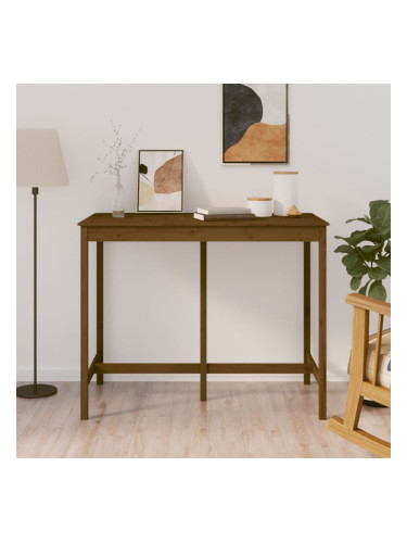 Sonata H Бар маса, меденокафява, 140x80x110 см, борово дърво масив