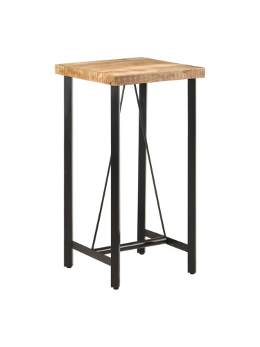 Sonata H Бар маса 55x55x107 см масивно мангово дърво и желязо