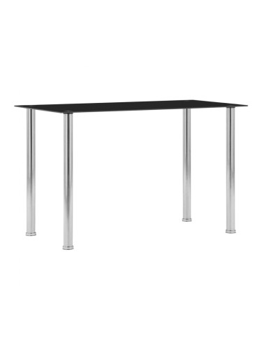 Sonata H Трапезна маса, черна, 120x60x75 см, закалено стъкло